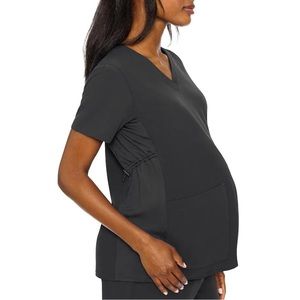 Med Couture | Black Maternity Scrub Top | S